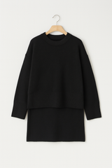 Miękki zestaw damski - sweter - mini spódnica Luo